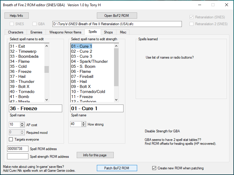 Breath of Fire 2 ROM editor (SNES/GBA) Page 5